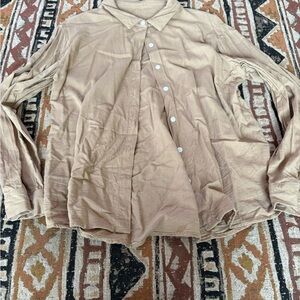 Tan Button-Up Shirt